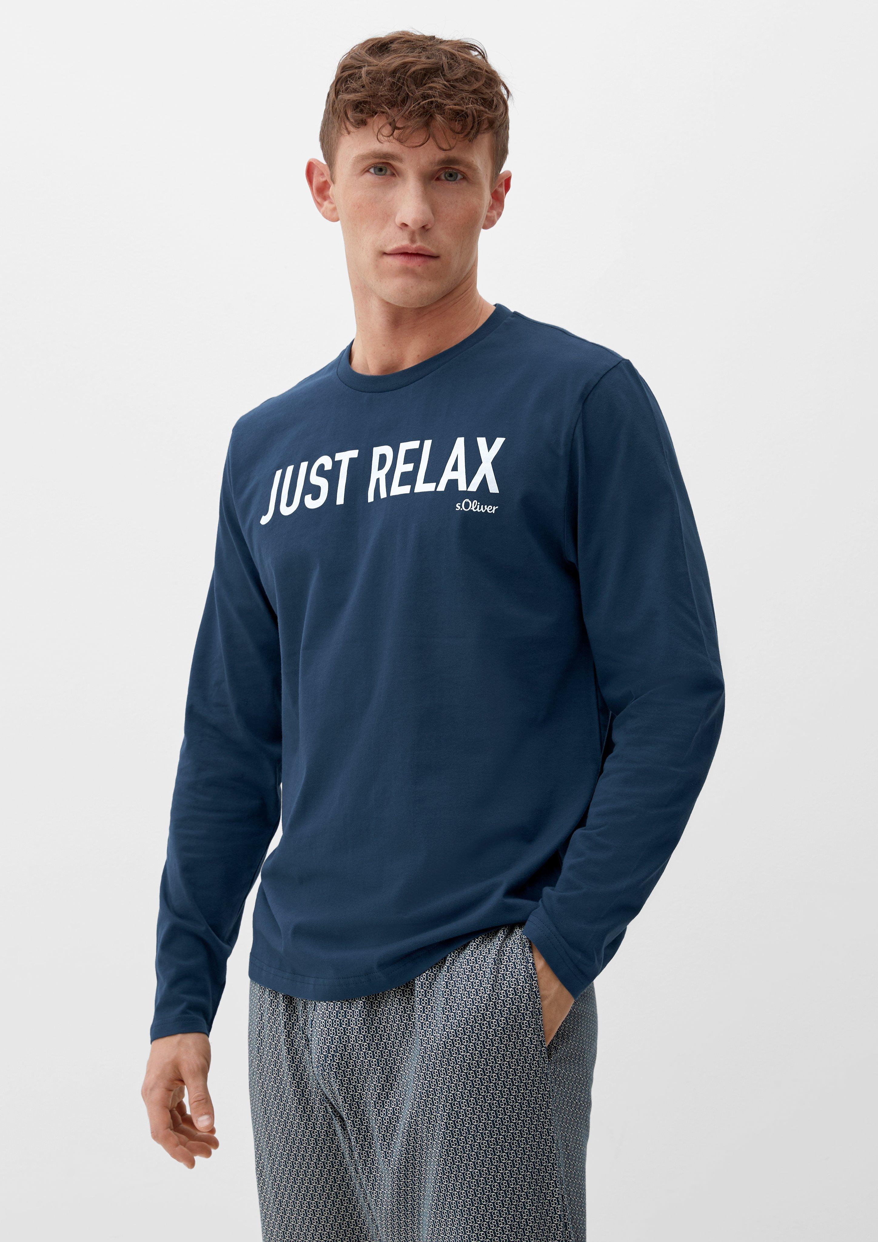 Pyjama-Shirt mit Schriftprint  6008389-5700