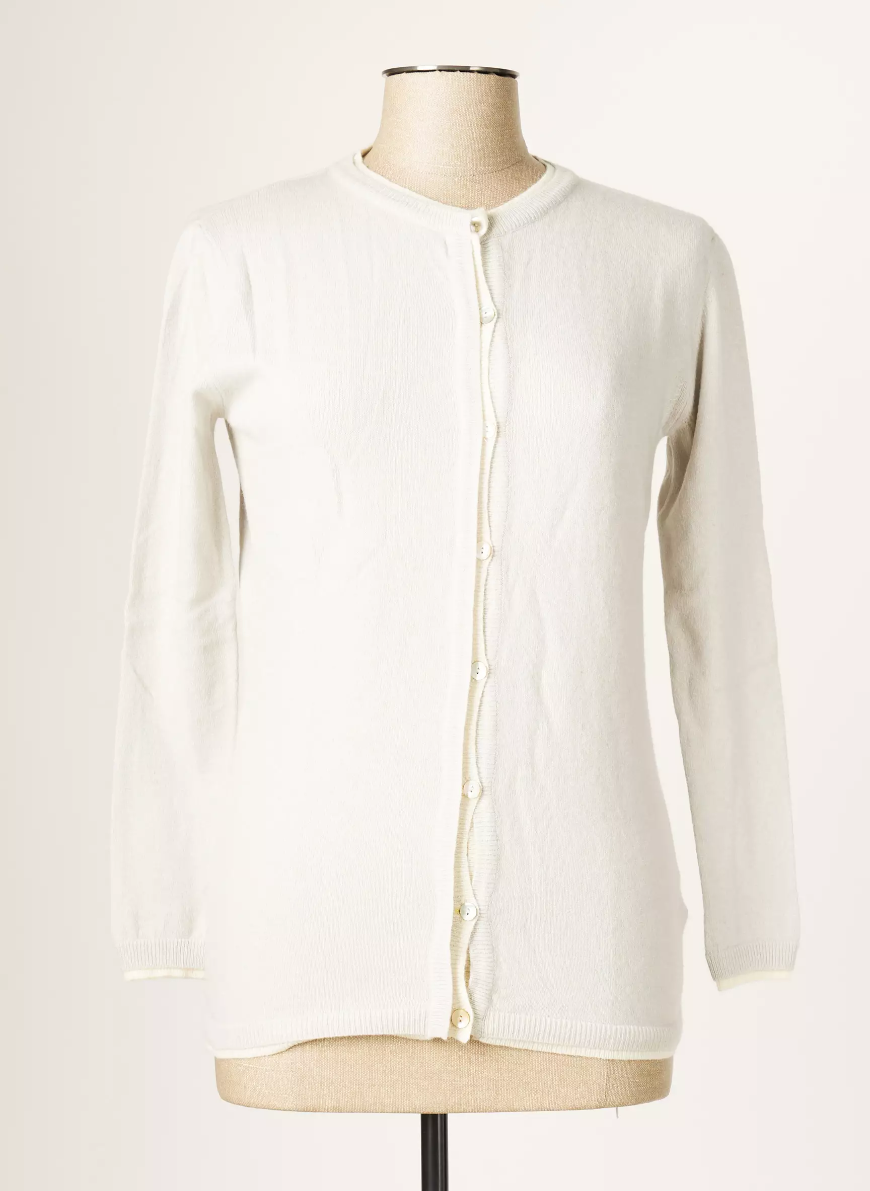 Blanc Boheme Cardigans Femme couleur gris