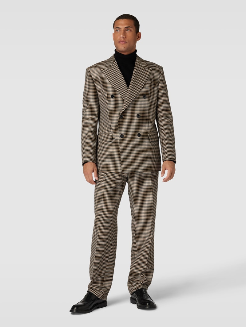Slim Fit Anzughose mit Bügelfalten Modell 'Fraye' in beige