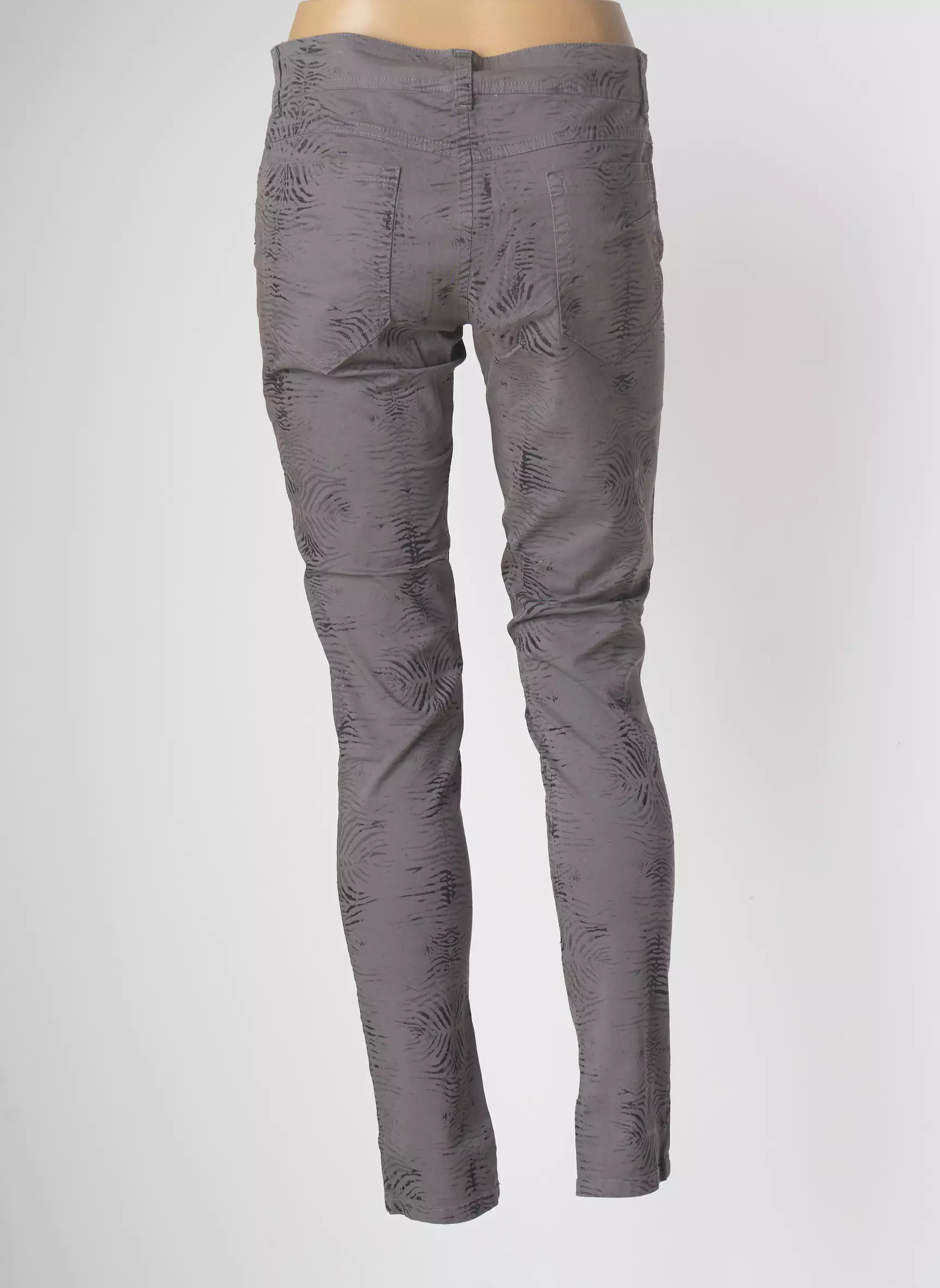 La Fee Maraboutee Pantalons Slim Femme couleur gris