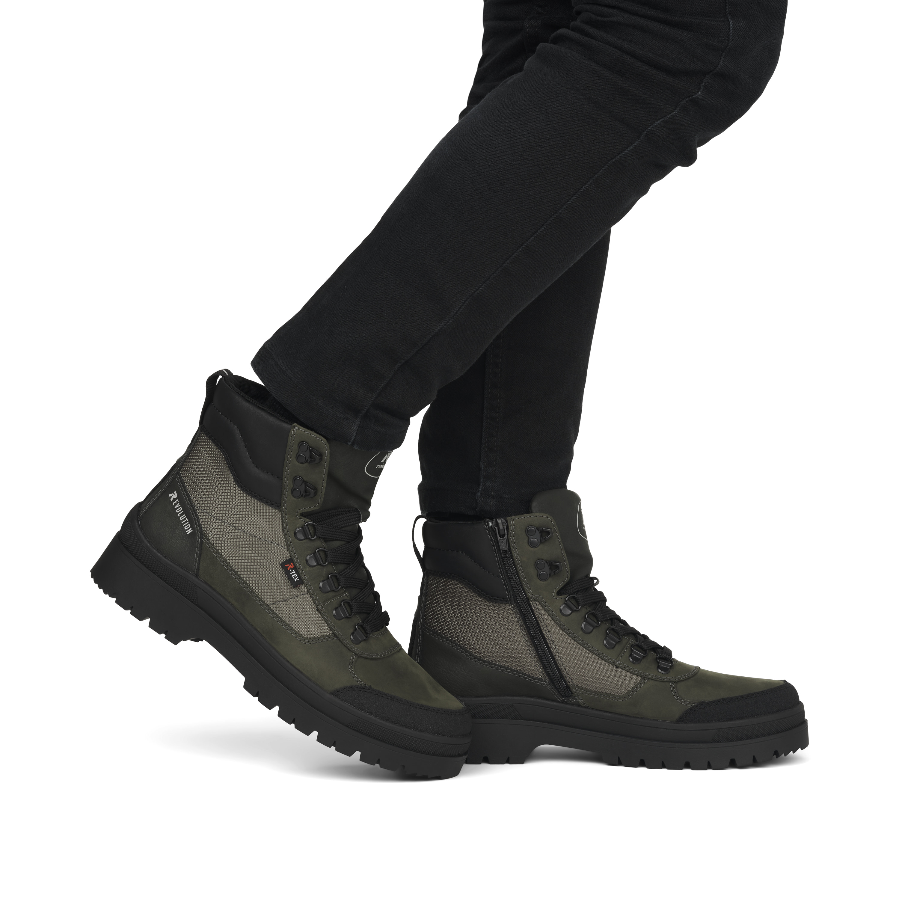 Rieker Herren Schnürstiefel khaki