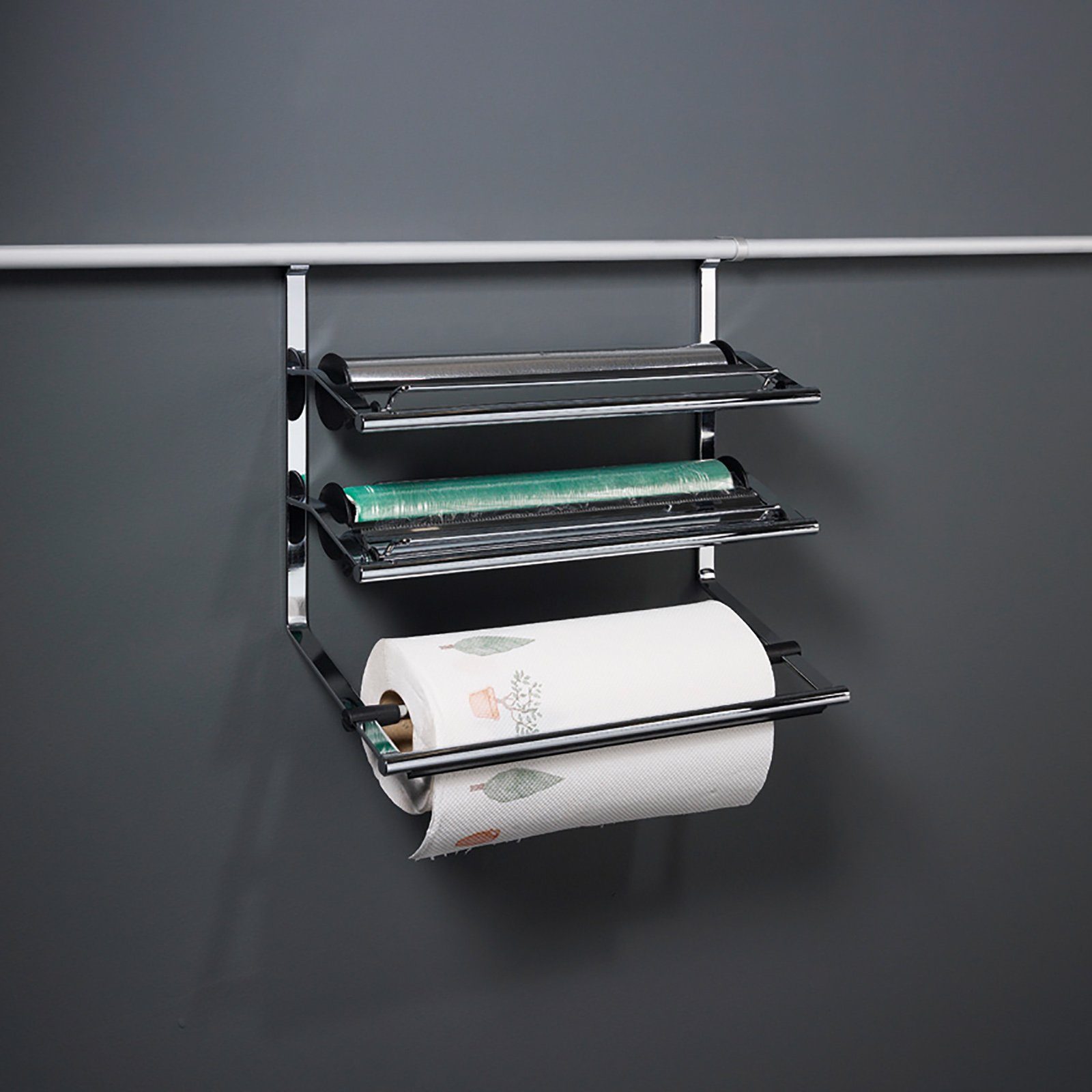 Kesseböhmer Küchenrückwand Kesseböhmer Linero 2000 Relingsystem Rollenhalter edelstahl