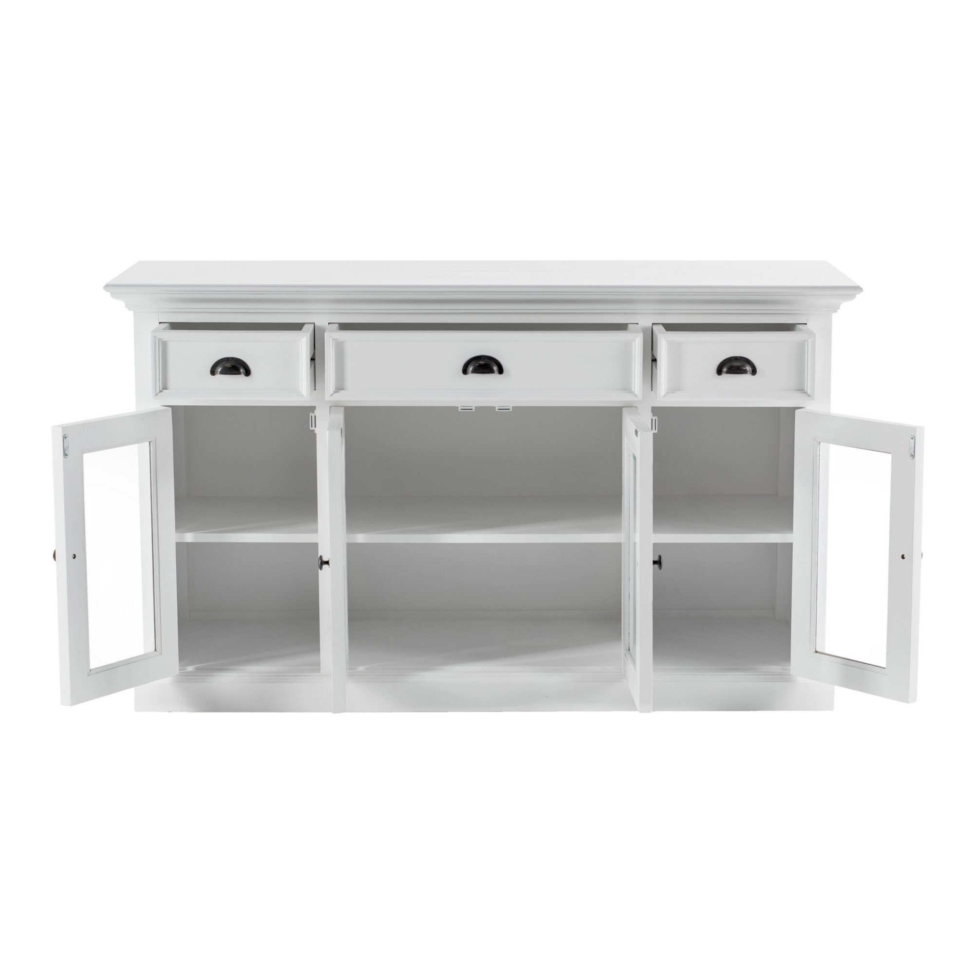 Novasolo Buffet Halifax Buffet mit 4 Glastüren 3 Schubladen
