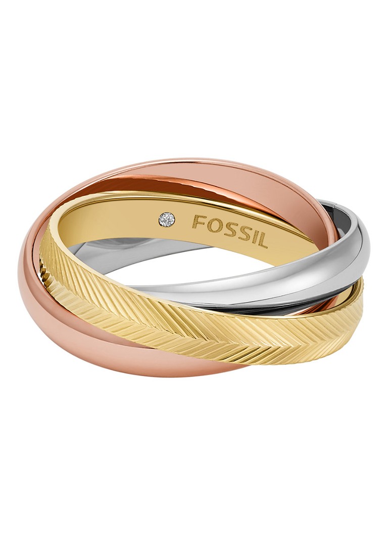 Inel placat cu aur Fossil Harlow JF04807998