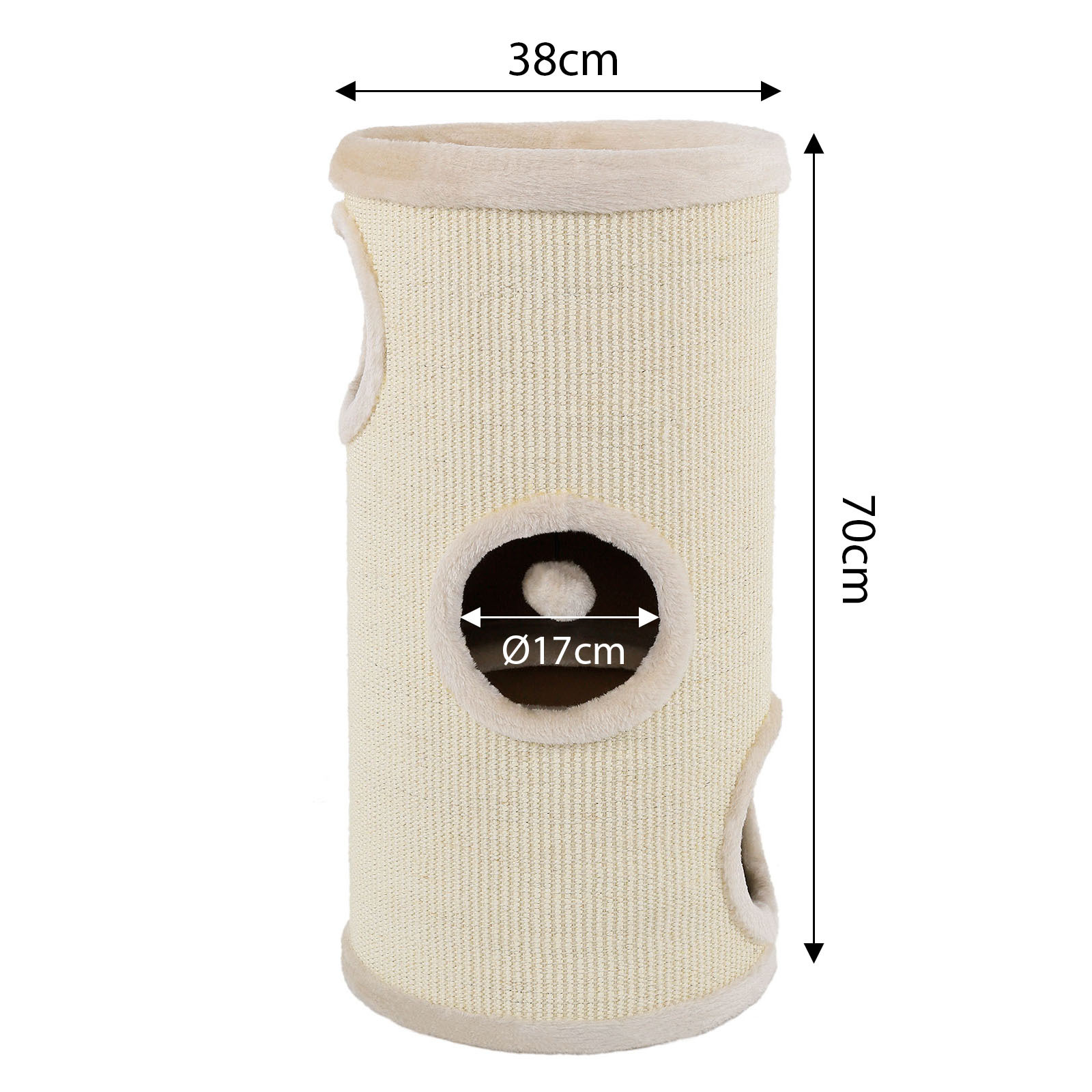 Lionto Kratztonnen Lionto 70cm Kratztonne mit Sisal beige