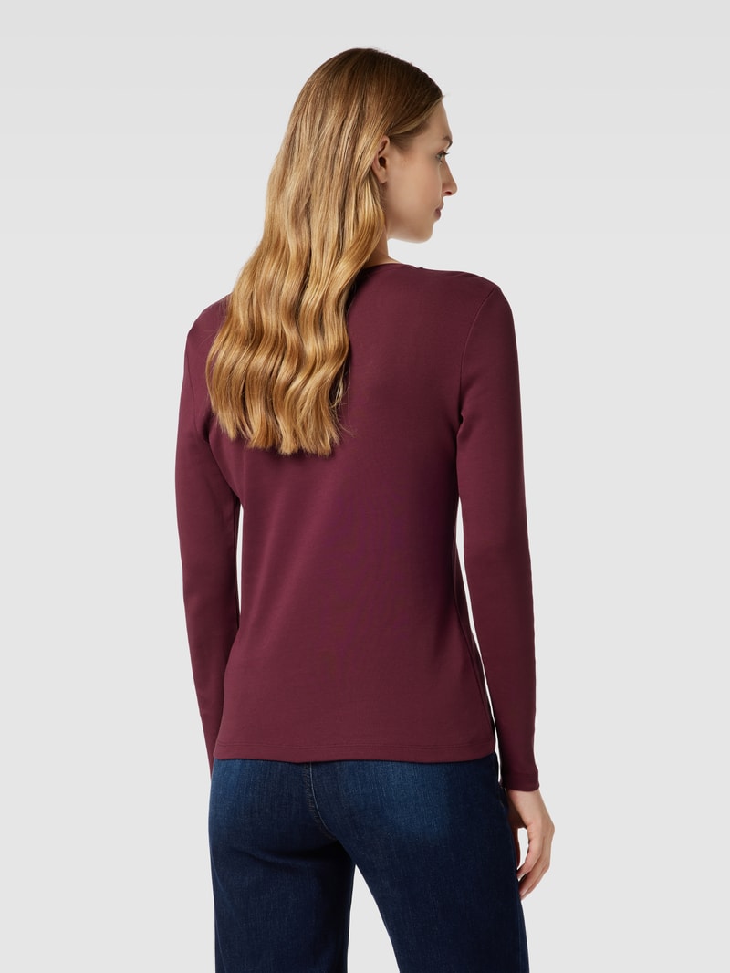 Longsleeve mit Rundhalsausschnitt in bordeaux rot
