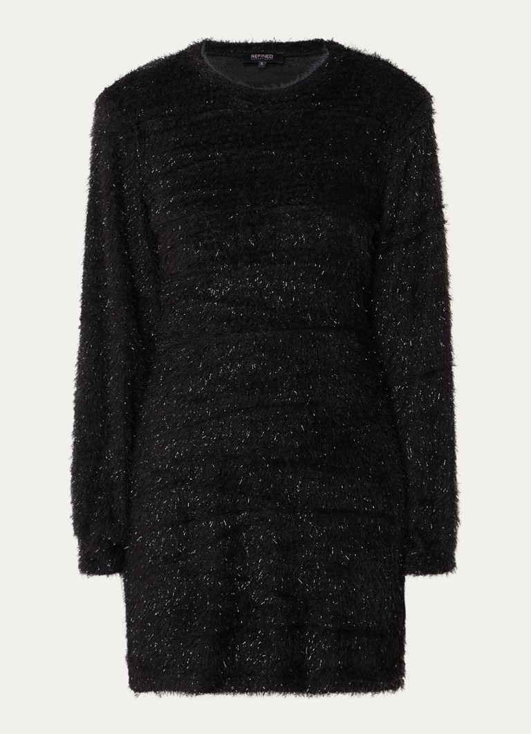 Refined Department Marjo bieza adīta mini kleita ar lureksu
