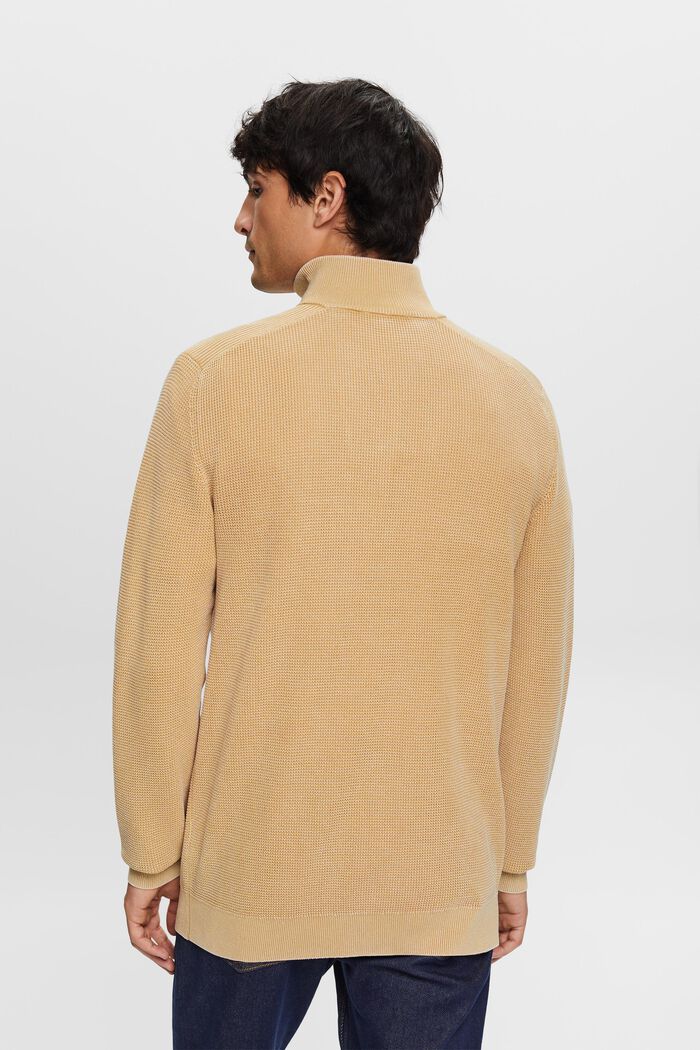 Pullover mit halbem Zipper, 100 % Baumwolle