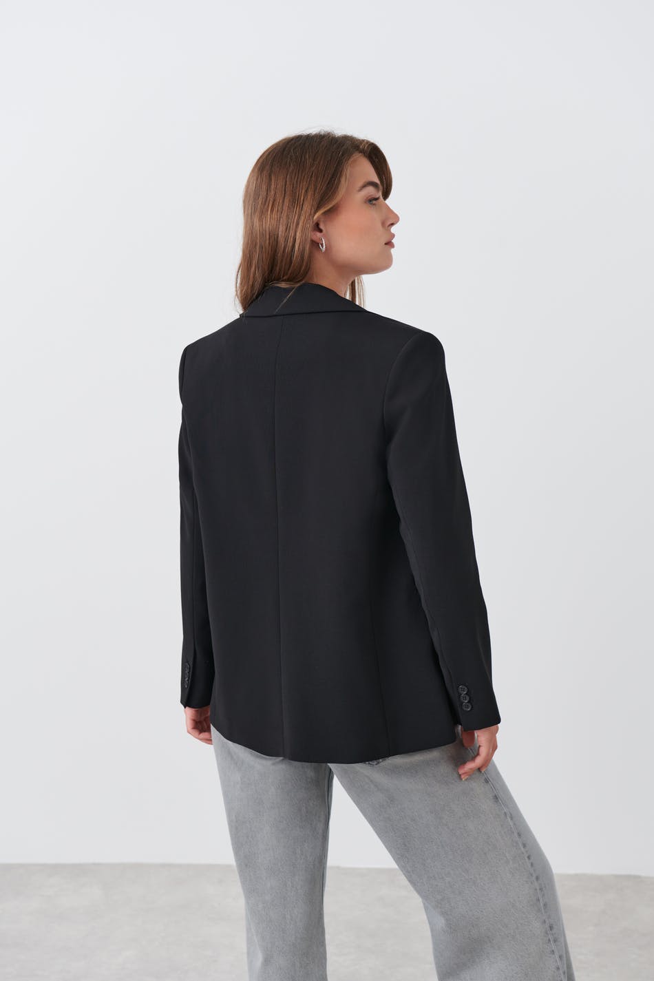 Straight regular blazer
