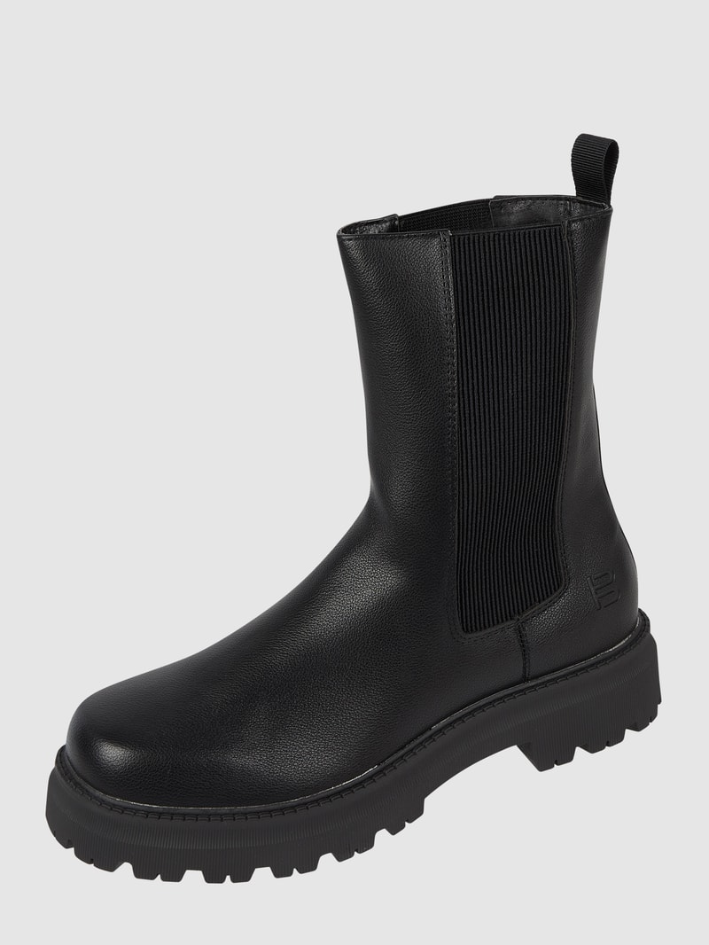 Chelsea Boots in Leder-Optik Modell 'Carley' in schwarz