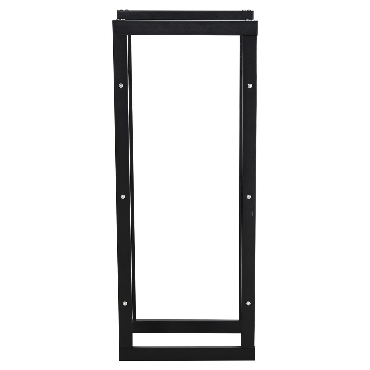 HOMCOM Kaminholzständer Kaminholzablage Feuerholzregal Kaminholzhalter 100kg Stahl Schwarz L40 x B25 x H100 cm
