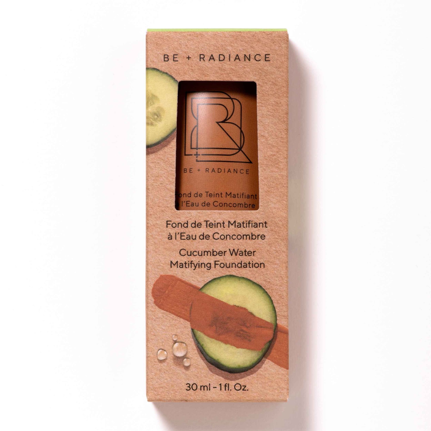 BE + Radiance Mattifying Foundation with Cucumber Water No. 08