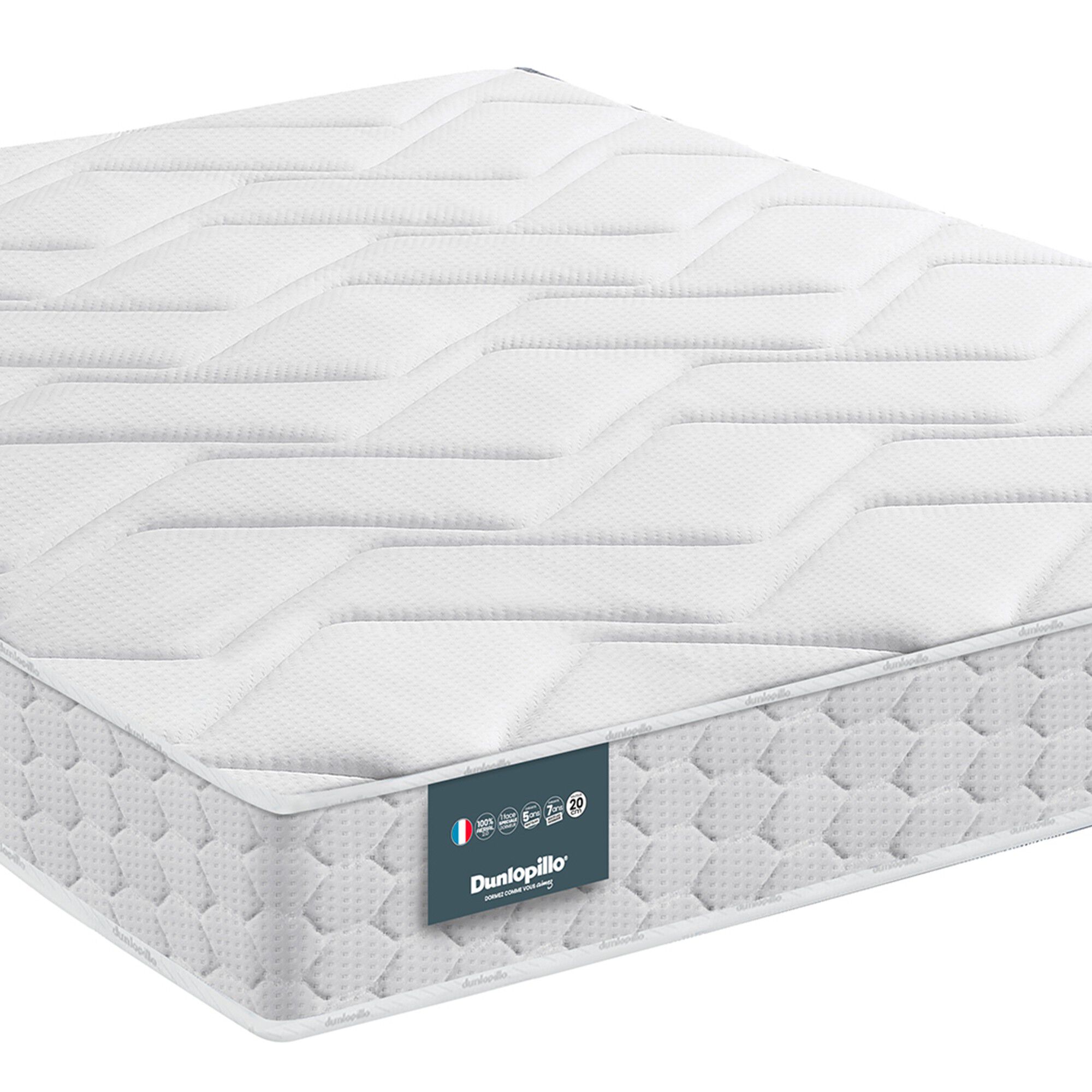 Matelas mousse Dunlopillo Aérial haut. 20 cm, confort ferme