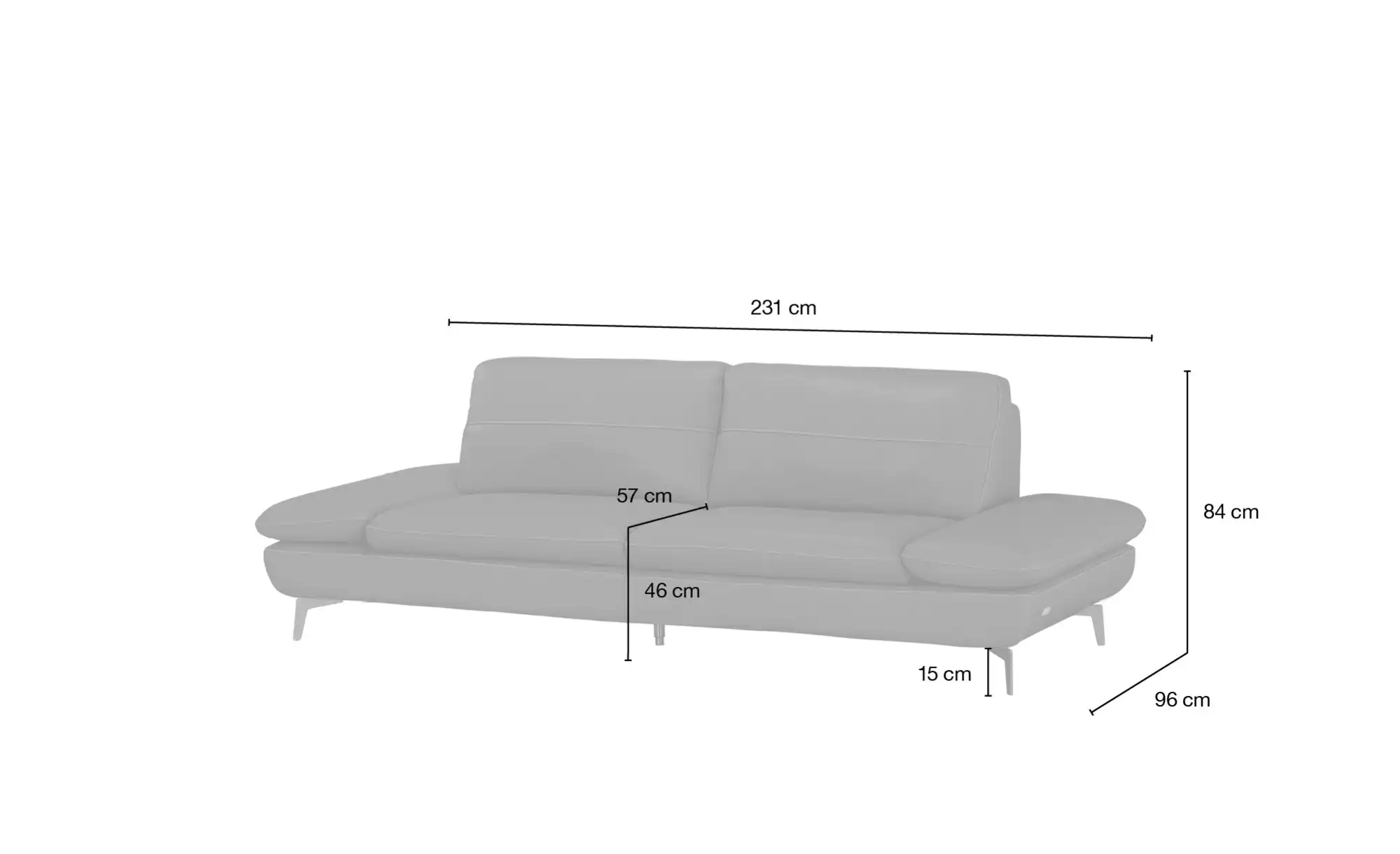 Wohnwert Ledersofa Amarena