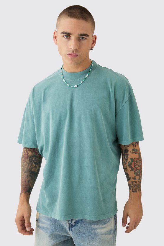Oversize T-Shirt mit Skelett-Print