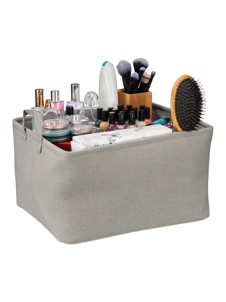 relaxdays Aufbewahrungskorb in Grau - (B)48 x (H)30 x (T)38 cm günstig kaufen onesize