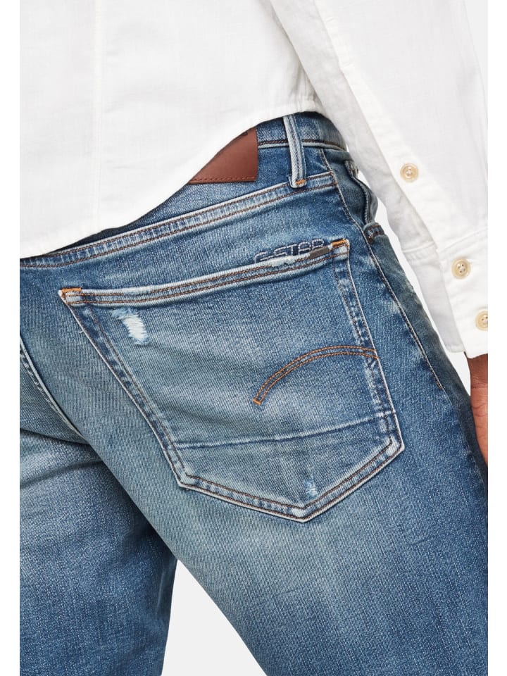 G-Star Jeans '3301 Straight Tapered' in blau günstig kaufen