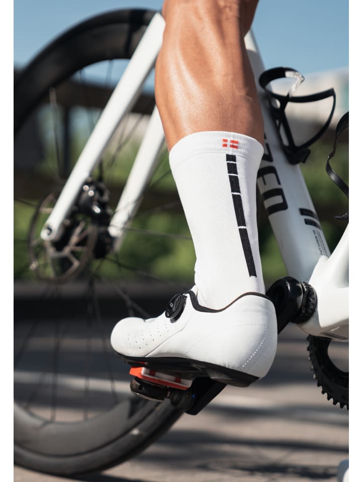 DANISH ENDURANCE Sportsocken long cycling in White/Black günstig kaufen 39-42