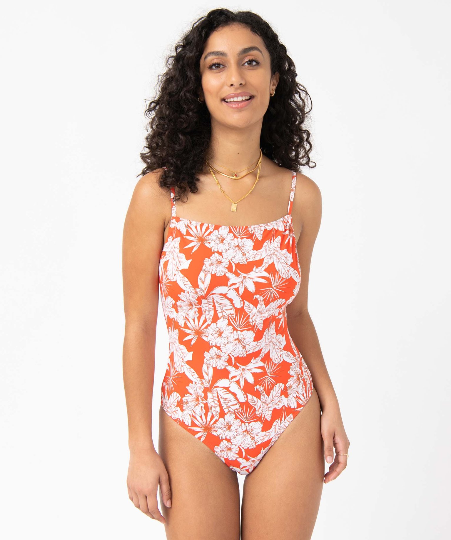 Maillot de bain femme une pièce à motifs fleuris imprime | GEMO