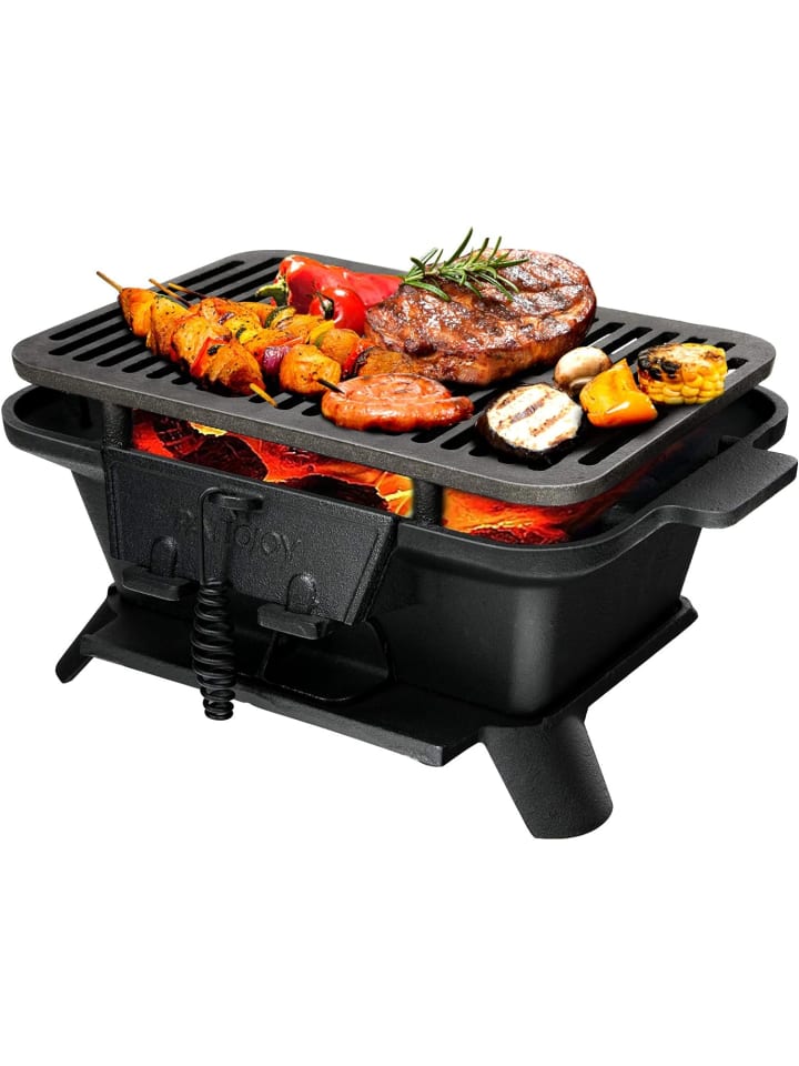 COSTWAY Campinggrill 2-stufig 40x27x18cm in Schwarz günstig kaufen onesize