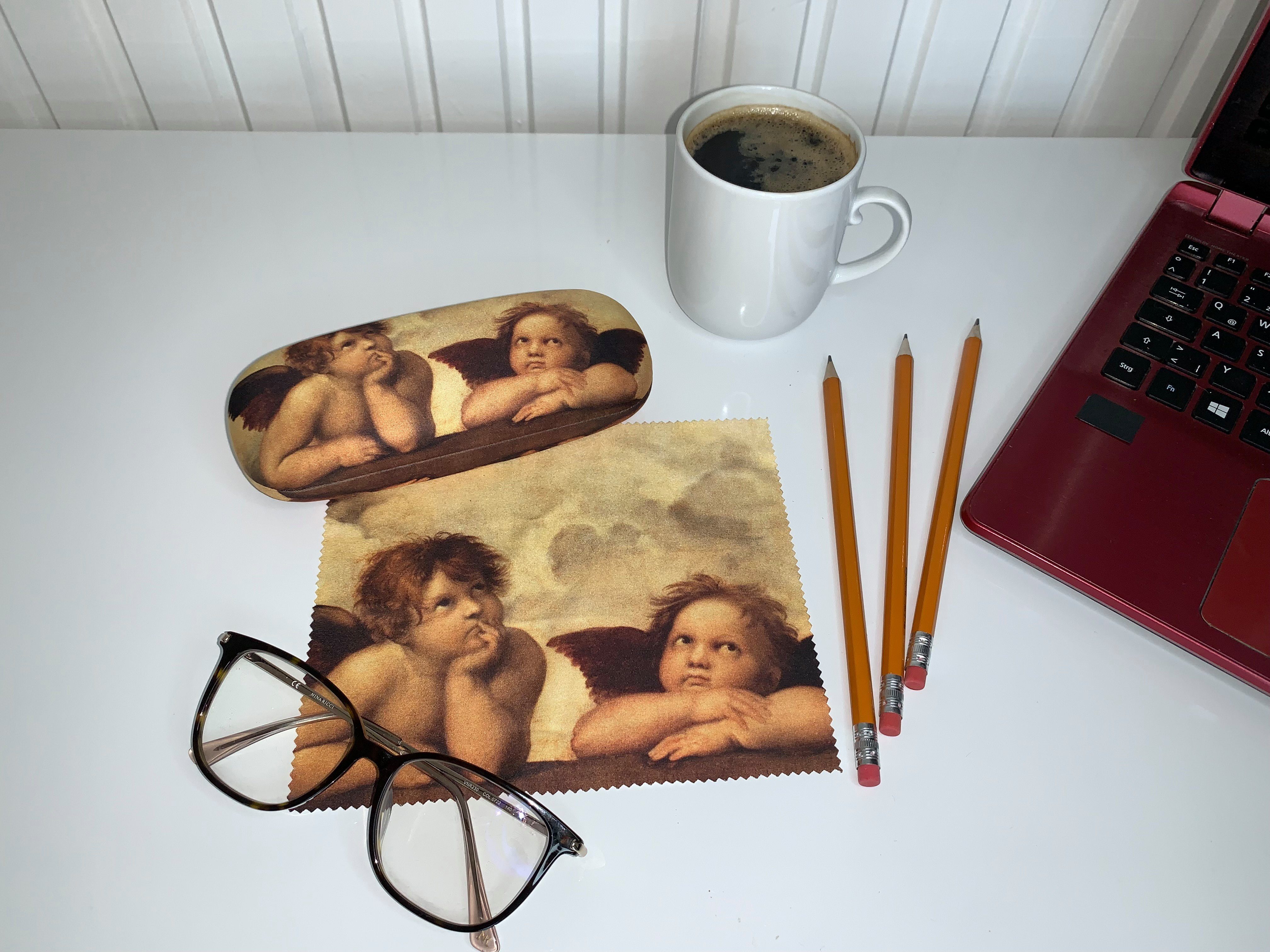 von Lilienfeld Brillenetui Brillenetui Raffael Engel Kunst Motiv Hardcase, stabiles mit Mikrofaser bezogenes Hardcase