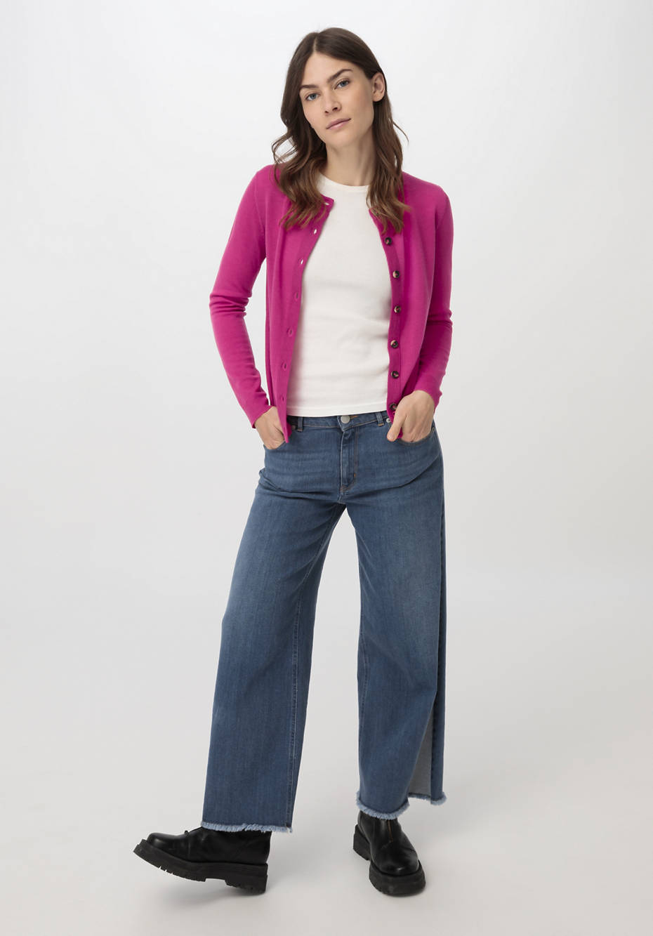 Strickjacke aus reiner Bio-Merinowolle