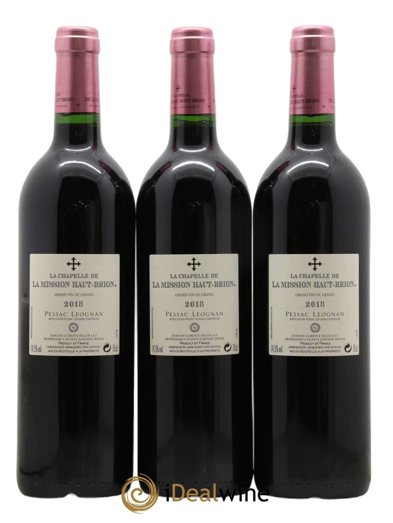 La Chapelle de La Mission Haut-Brion Second Vin  2018 - Lot de 6 Bouteilles