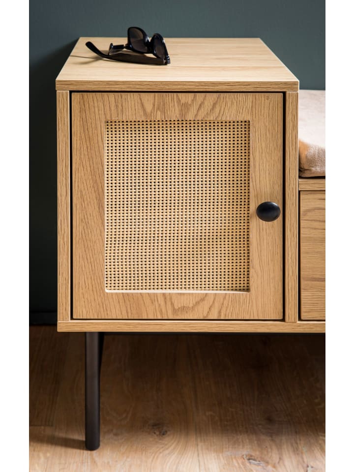 KADIMA DESIGN Schuhbank mit Sitzfläche 100x60x38 cm Garderobenbank Eiche-Dekor, günstig kaufen onesize