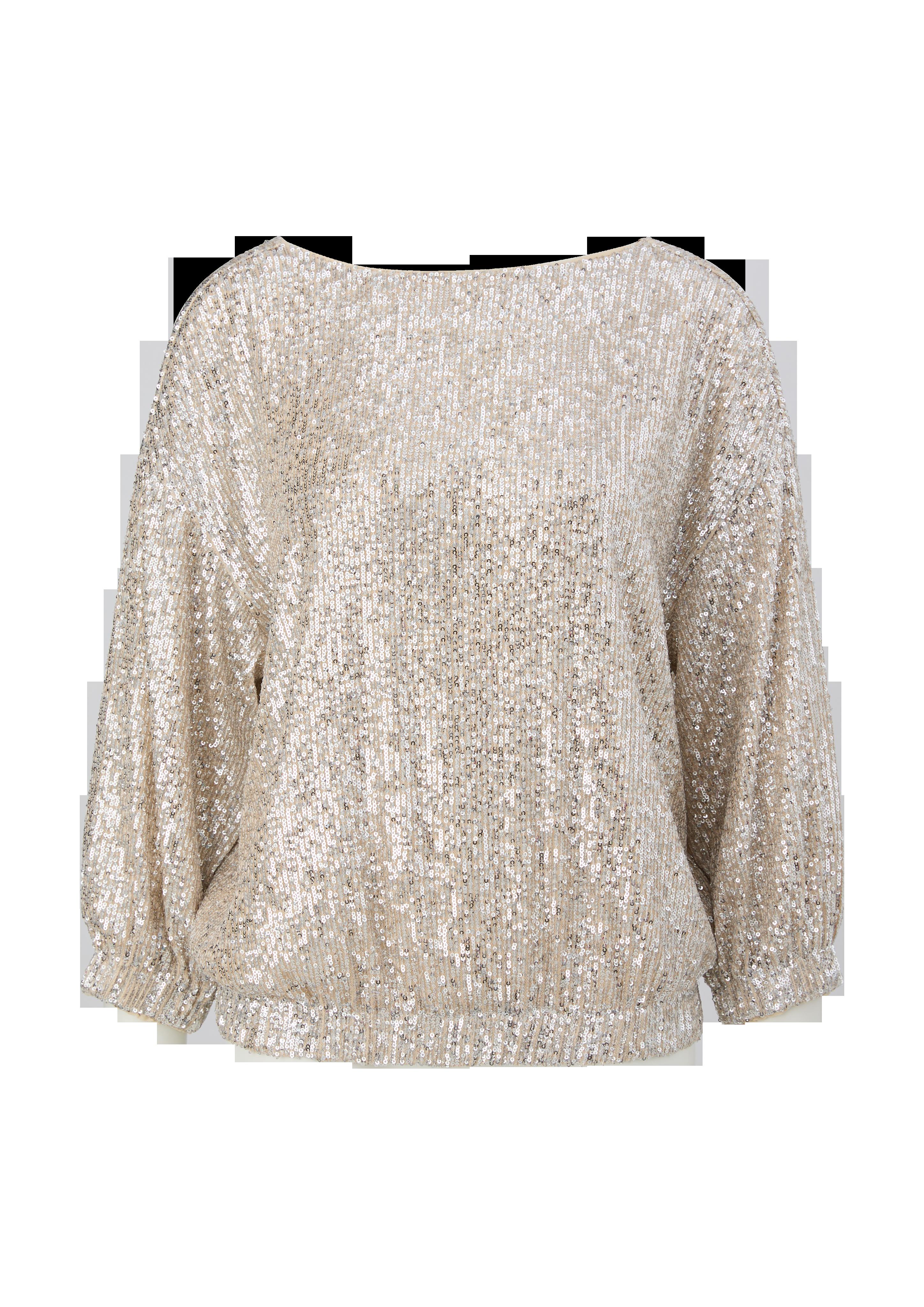Bluse mit Pailletten-Besatz  2121493-8026