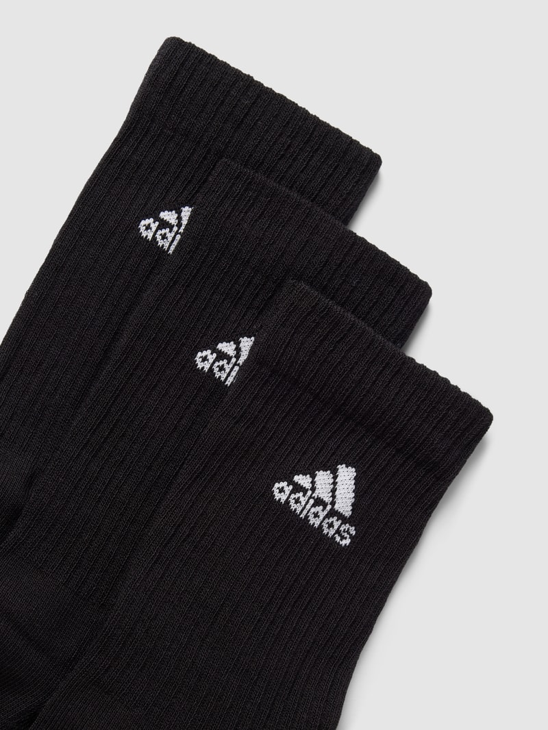 Socken mit Label-Stitching im 3er-Pack in schwarz
