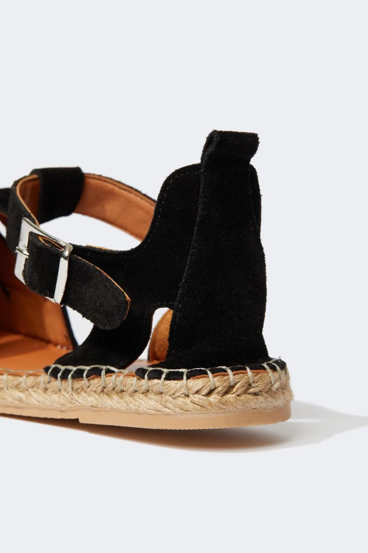 DeFacto  Damen-Espadrille zum Hineinschlüpfen aus Leder und Wildleder mit flacher Sohle Z3263az23sm