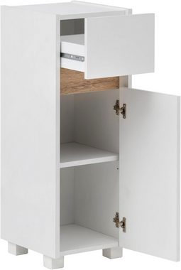 Schildmeyer Unterschrank Cosmo Breite 30 cm, Badezimmerschrank, Blende im modernen Wildeiche-Look