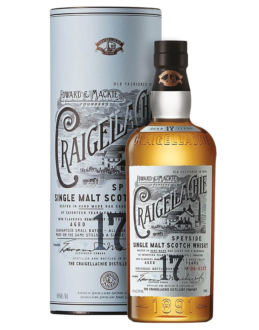 Speyside Single Malt Scotch Whisky Aged 17 Years Craigellachie 0,7 ℓ, En Étui