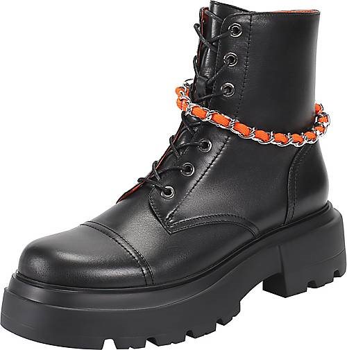 ekonika Schnürboots mit kontrastierendem Accessoire