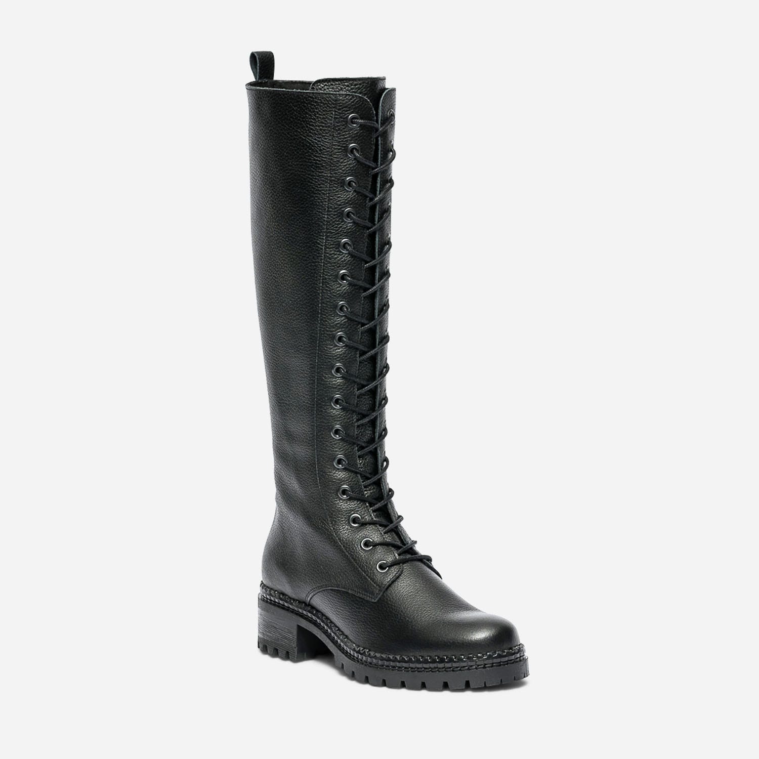 Botte noire en cuir