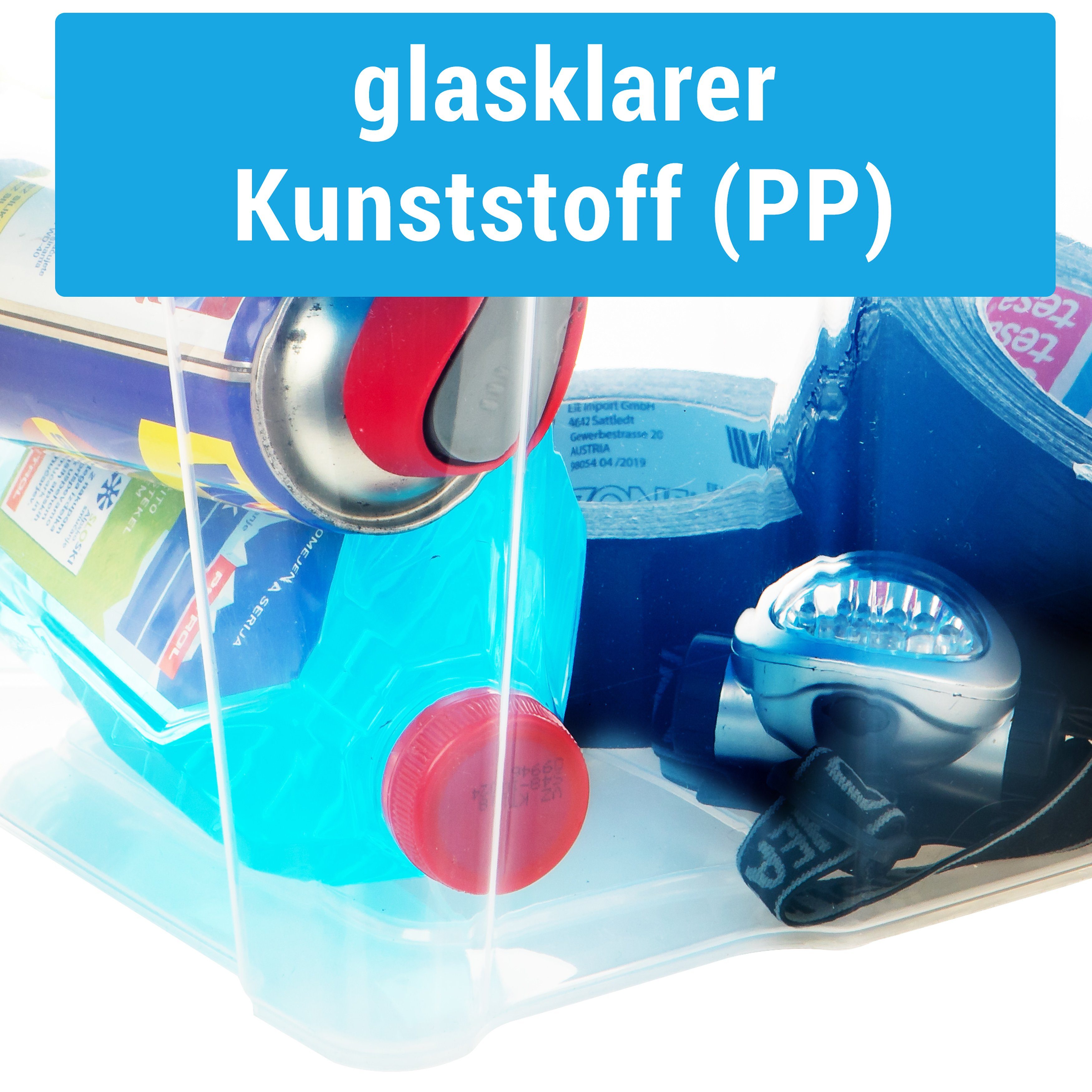 Centi Allzweckkiste Kisten, Aufbewahrung Groß, Boxen Aufbewahrung (Set, 6 St., 30 Liter, 26 x 49 x 39 cm), transparente stapelbare Aufbewahrungsbox mit Deckel