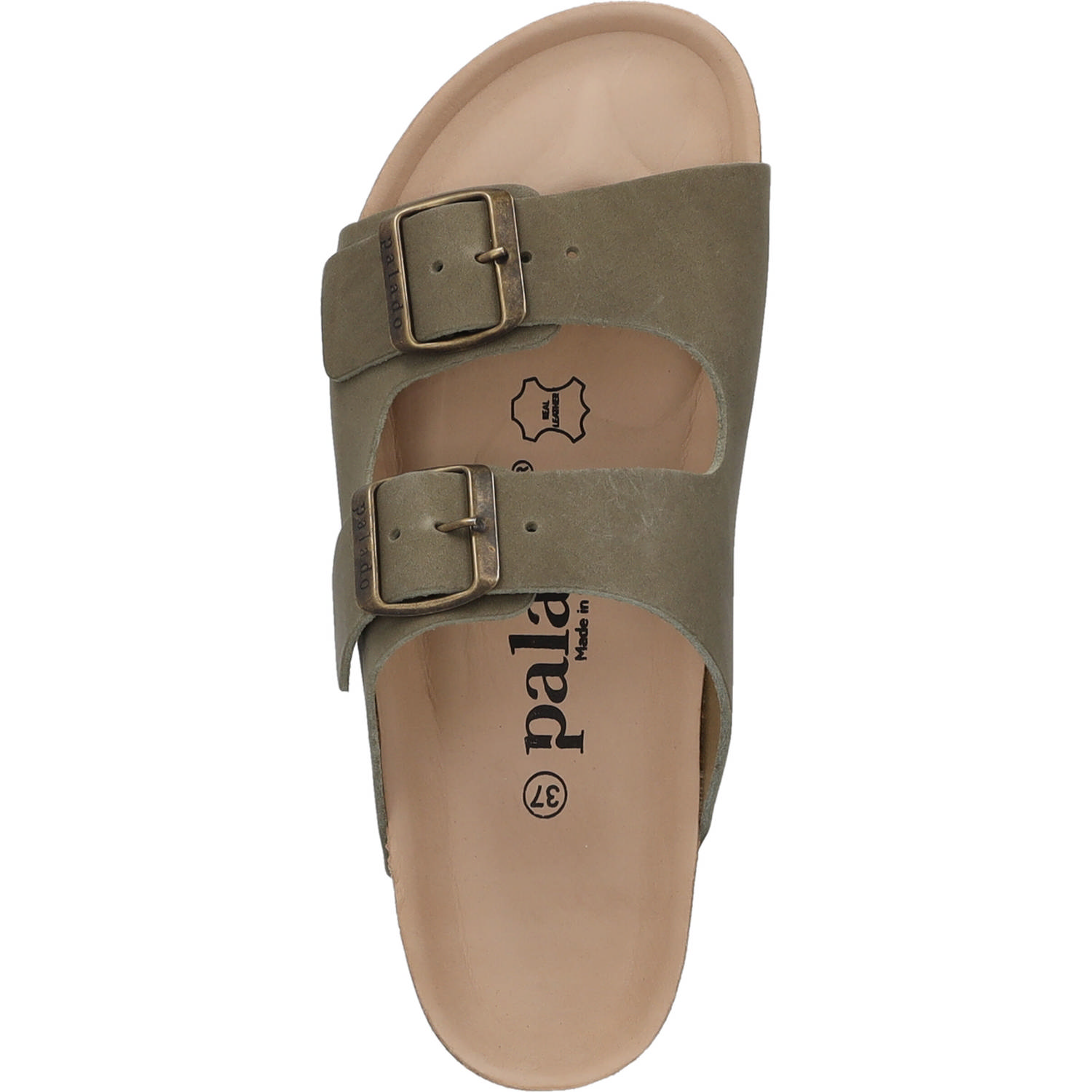 Palado Korfu Premium Leather, Pantoletten, Damen, Khaki