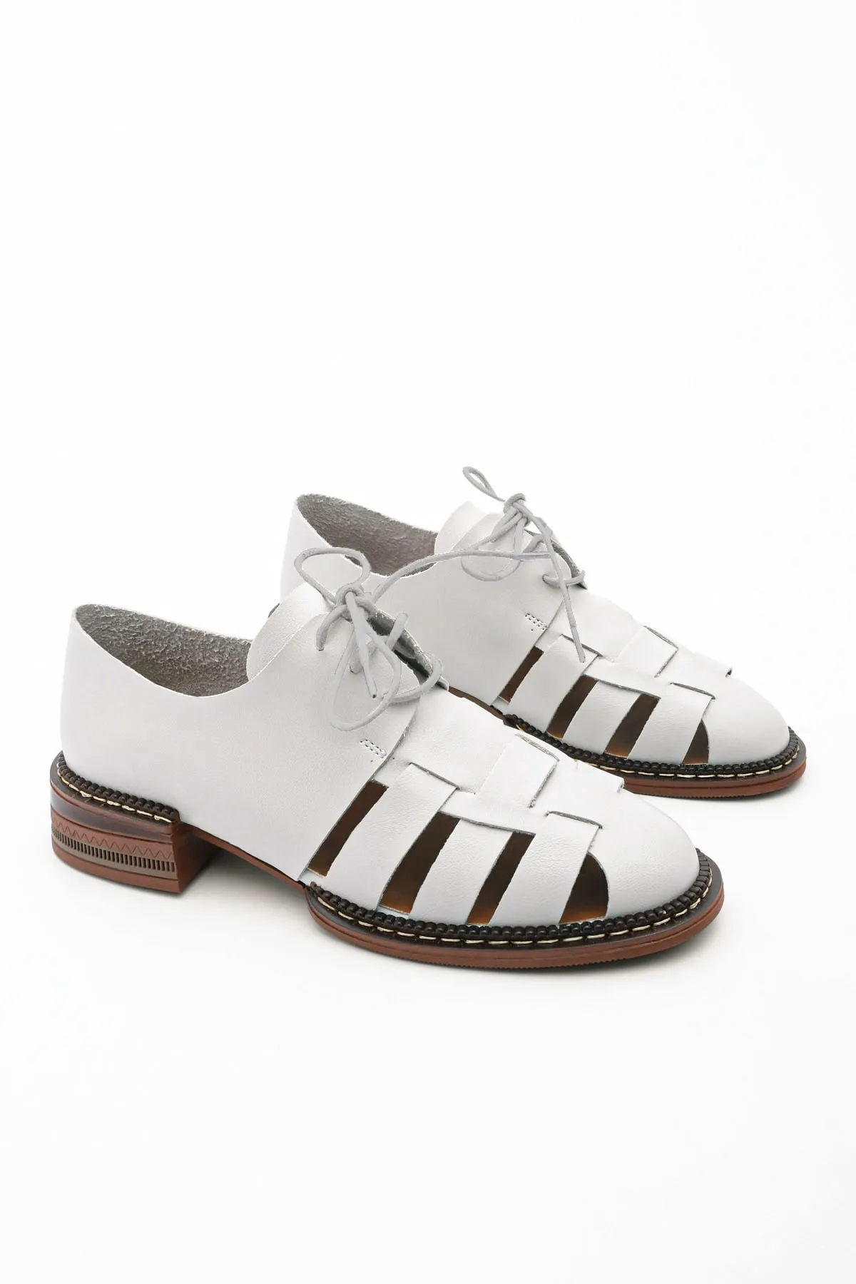 Marjin  Damen Oxford-Schuhe Low-Cut-Freizeitschuhe Fice grau