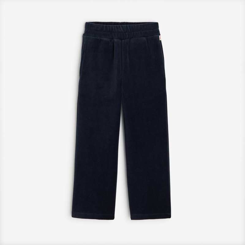Jogging fille gris en maille velours Catimini