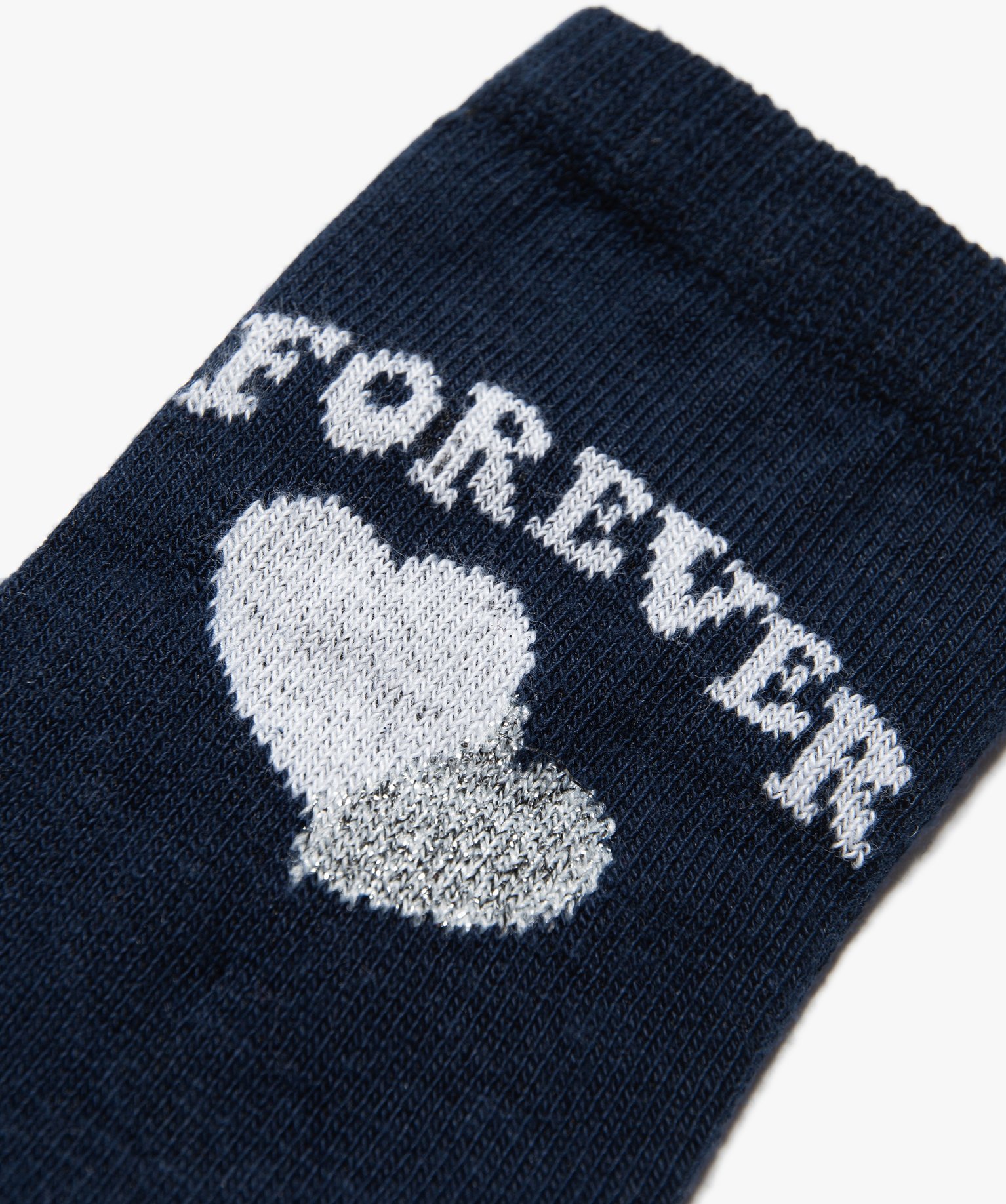 Chaussettes filles tige haute à motifs coeurs (lot de 3) marine | GEMO