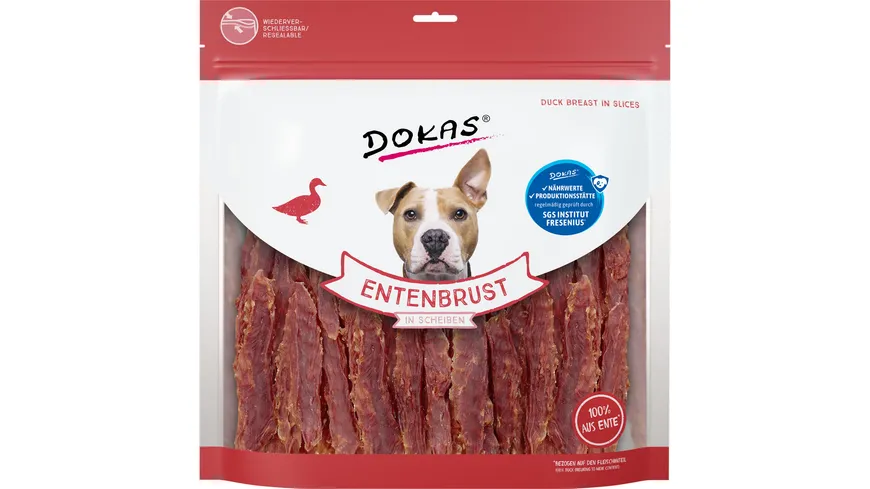 Dokas Hunde Snack Entenbrust in Scheiben 900 g