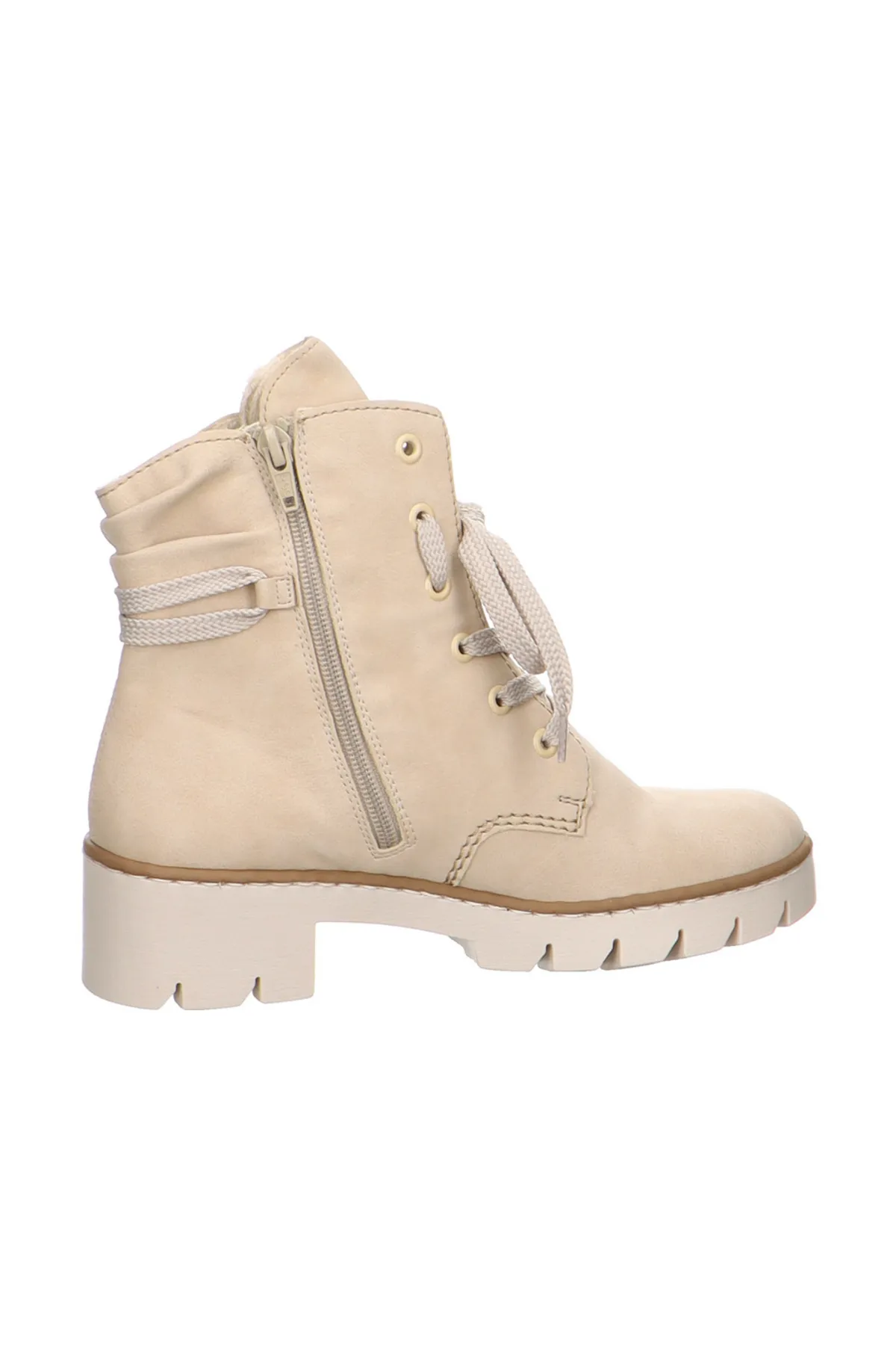 Rieker  Stiefelette - Beige - Flacher Absatz