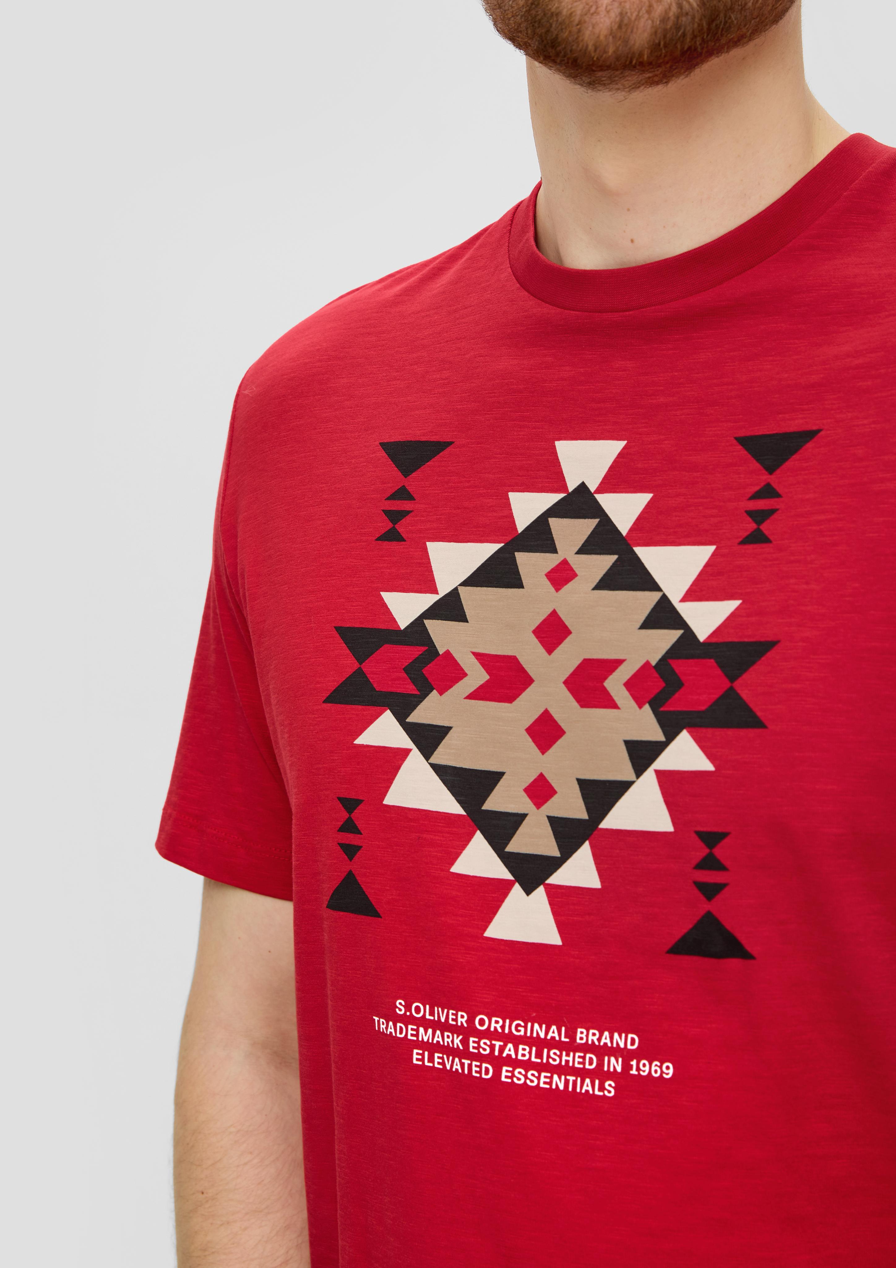 Baumwollshirt mit Flammgarnstruktur  2143321-31D1