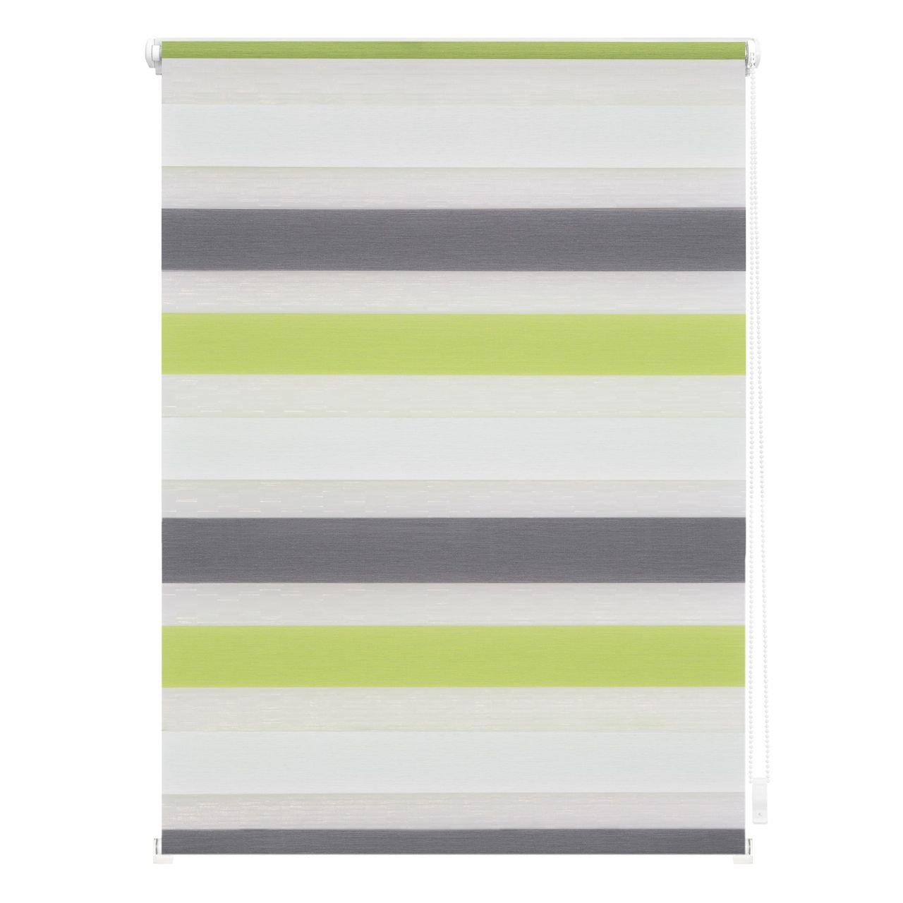 Lichtblick Duo-Rollo Klemmfix, ohne Bohren, Bunt - Grün - Grau - Anthrazit, 90 x 150 cm (B x L)