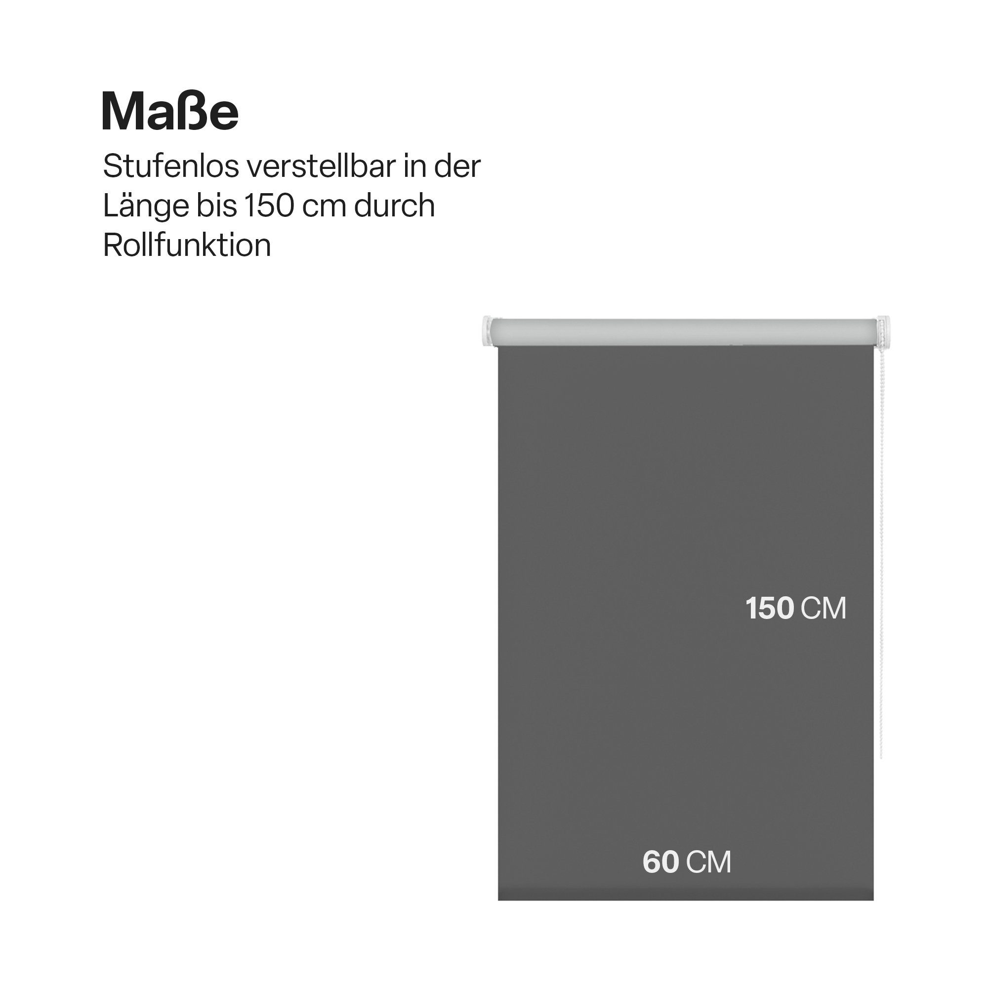 Verdunklungsrollo Thermo / Verdunklung, Bestlivings, verdunkelnd, Klemmfix, Klemmfix oder Schraubmontage, Thermorollo (60x150cm) - Verdunkelungsgardine Thermogardine