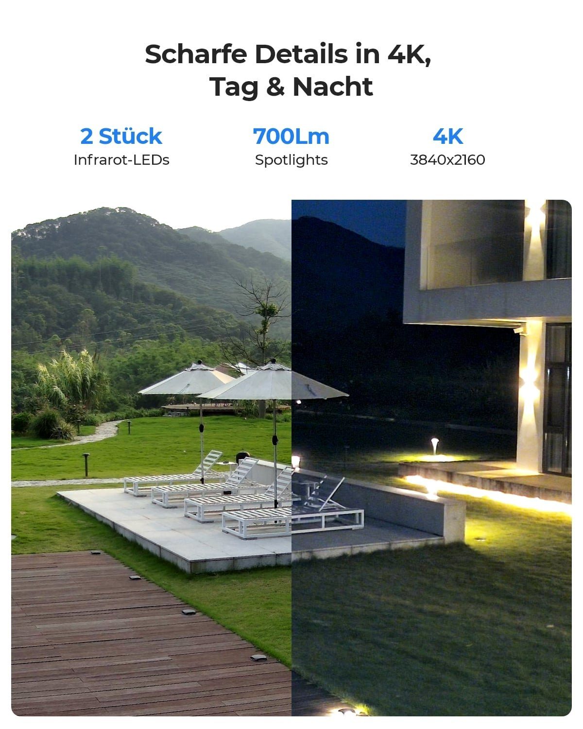 Reolink 4K 8MP 180° Schwenkbare PoE P330P Überwachungskamera (Außenbereich, Auto-Tracking, Farbnachtsicht, Personen-/Fahrzeug-/Haustiererkennung)