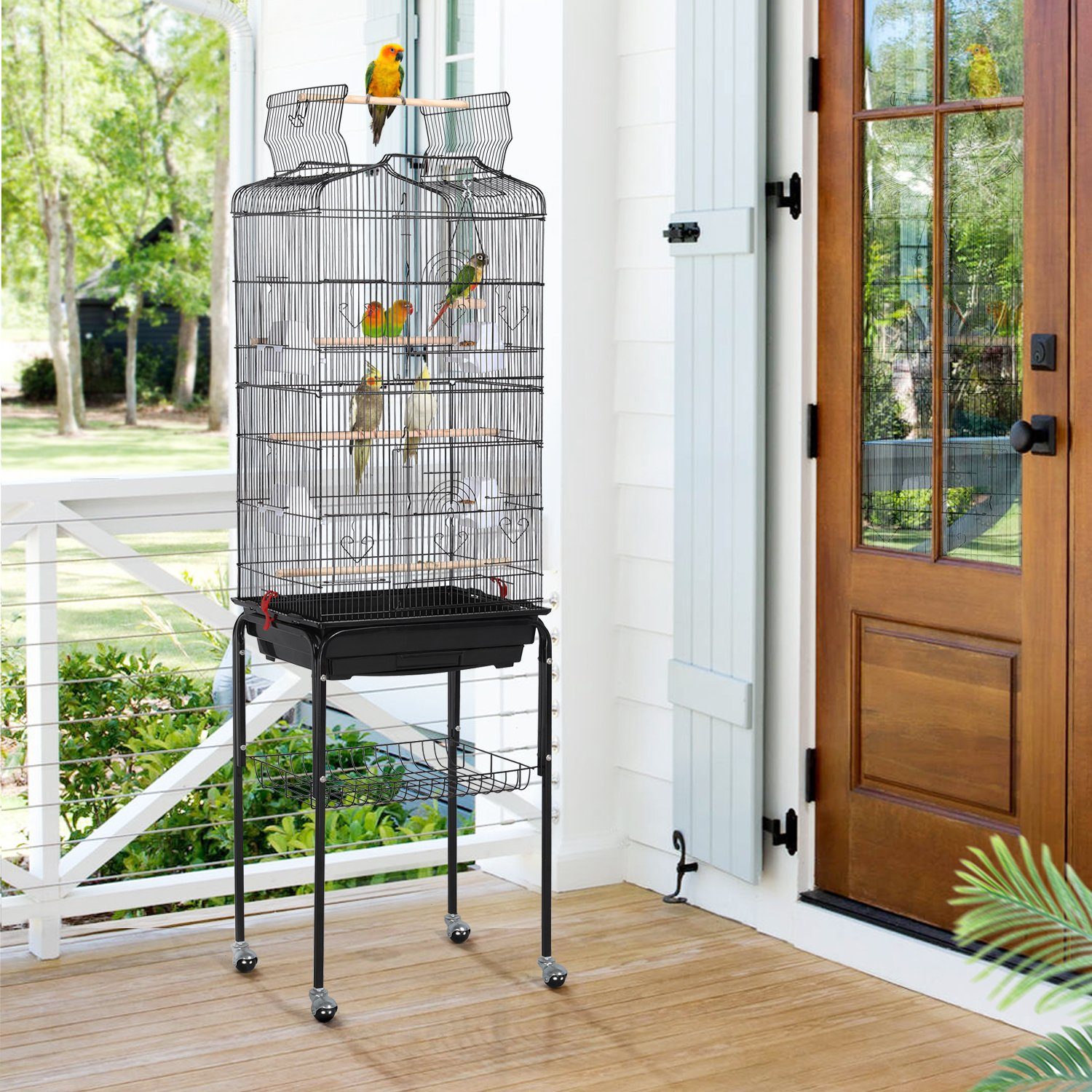 Yaheetech Vogelkäfig, Vogelbauer Vogelvoliere Käfig Vogelhaus