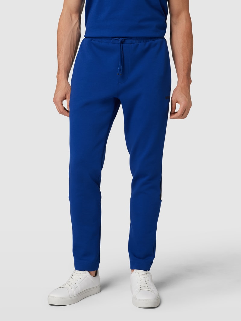 Sweatpants mit Label-Print Modell 'Hadim' in royalblau
