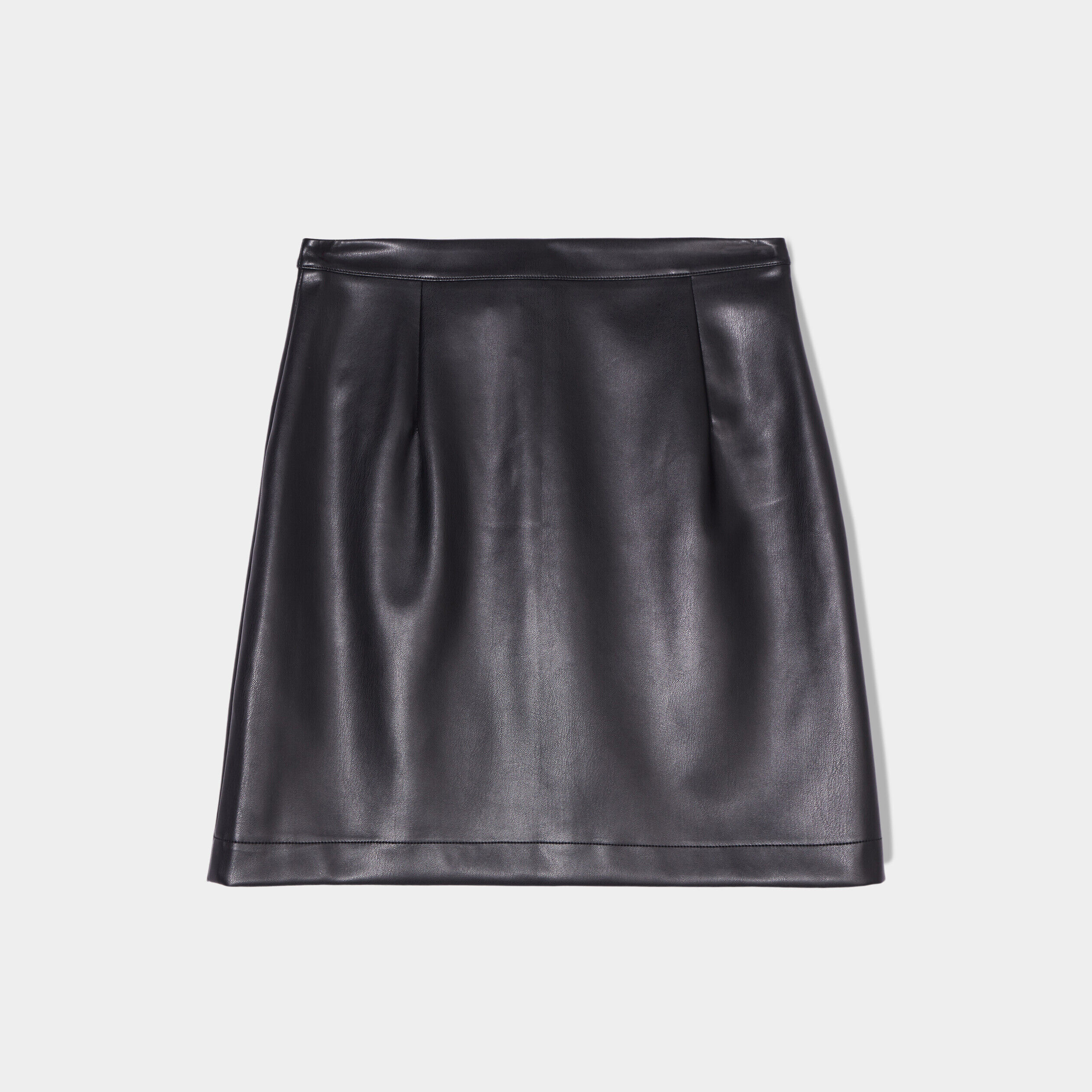 Jupe droite simili cuir noir femme | Cache Cache