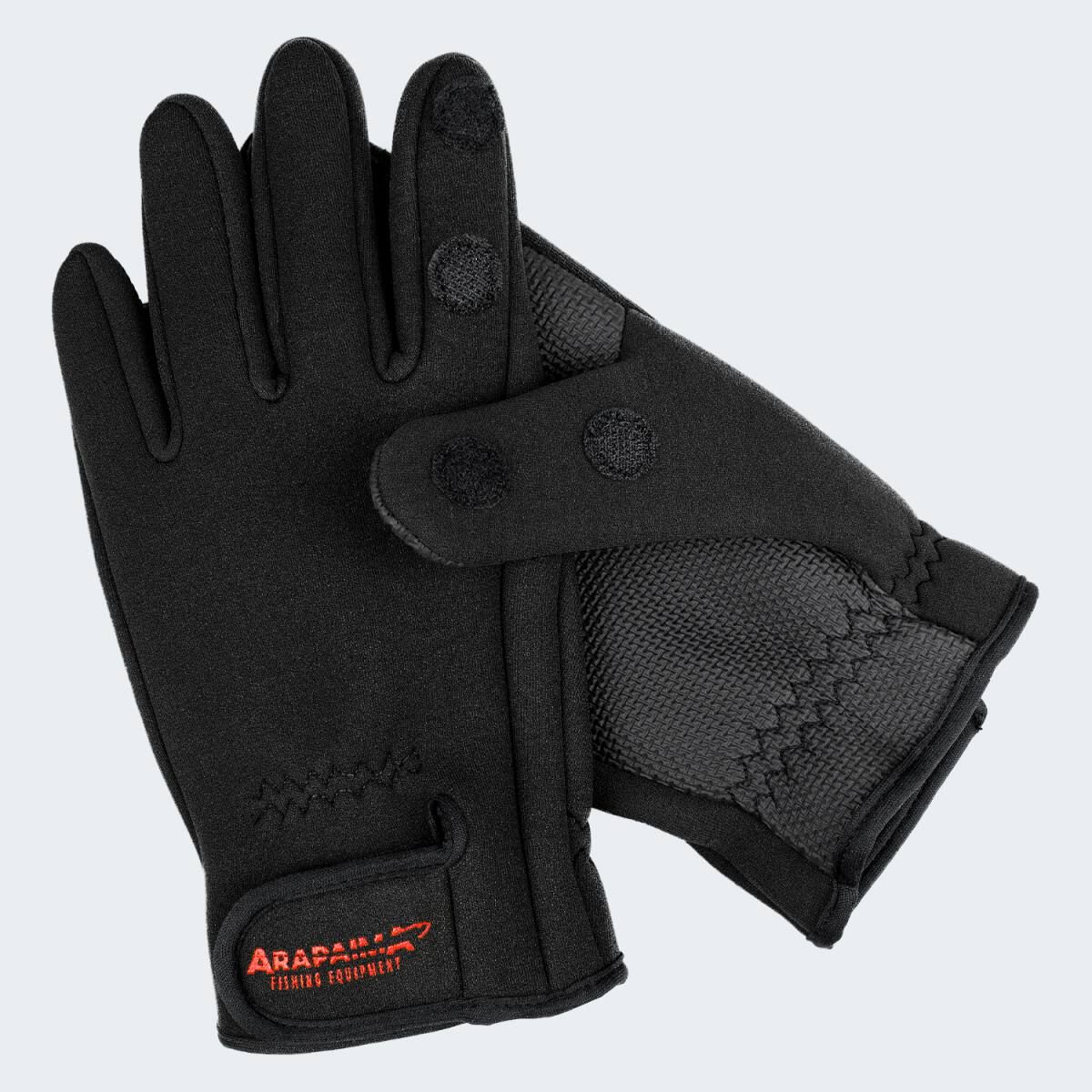 Arapaima Fishing Equipment Black Neopren Angelhandschuhe